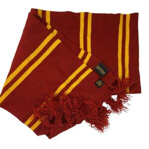 Harry‎ Potter Gryffindor Scarf Acrylic Warner Bros Red Yellow Stripes Halloween